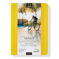 Скетчбук для акварели Малевичъ "Monet" A5 30 л 230 г, экстра-мелкое зерно, желтый