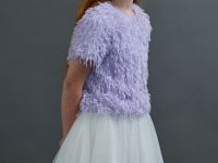 Сетчатая мини-юбка для девочек, Белый