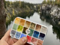 Набор акварели "Handy" Карелия, 18 кювет 2 мл, в металлическом боксе