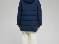 Утепленное полупальто с капюшоном