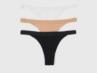 Трусы-бразилиана с мягкой резинкой, 3 шт., Белый