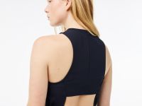 Женское платье-миди Lacoste с вырезом и эластичным поясом