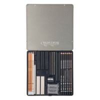 Набор художественный для эскизов Cretacolor "Black&White" 25 предметов в металлической коробке