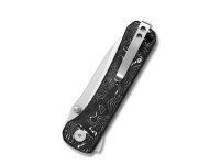 Складной нож QSP Hawk, сталь CPM S35VN, рукоять карбон, черный/белый
