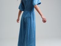 Комбинезон текстильный джинсовый для девочек