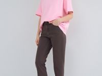 Прямые джинсы из плотного денима, Коричневый