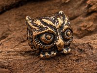 Бусина для темляка Филин, бронза