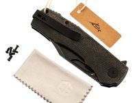 Складной нож Petrified Fish Victor Black, сталь K110, рукоять микарта