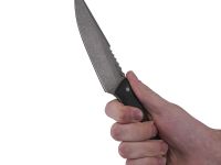 Туристический нож Vostron Бушо матовый, сталь VG10, рукоять G10, черный