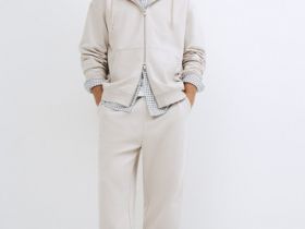 Толстовка на молнии с капюшоном, Белый