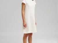 Платье мини изо льна и вискозы