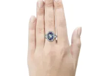 Кольцо из серебра с и празиолитами э0681кц05250355_white