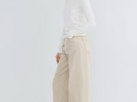 Джинсы Barrel с высокой посадкой, Бежевый