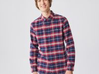 Мужская рубашка Lacoste Slim Fit Oxford в клетку