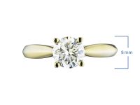 Кольцо из желтого золота с бриллиантом э0301кц10173100