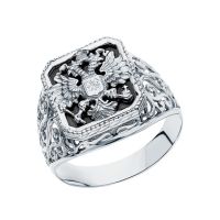 Серебряное кольцо с фианитами