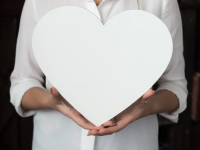 Набор холстов на картоне Малевичъ в форме сердца, 30х26,25 см, 2 шт