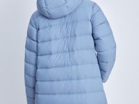 Пуховое пальто с капюшоном