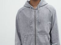 Толстовка на молнии с капюшоном, Серый