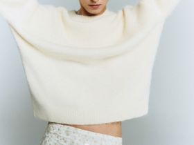 Джемпер оверсайз с шерстью, Желтый