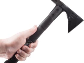 Топор - тактический томагавк Voodoo Hawk Mini Black - SOG F183, сталь 3Cr13MoV Hardcased Black, рукоять термопластик GRN, чёрный