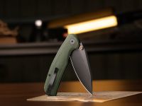 Складной нож Trivisa Hornet Pro-GM, сталь 14C28N, рукоять зеленая микарта