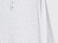 Пижамный лонгслив в рубчик, Серый