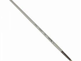 Кисть синтетика белая №1 круглая Roubloff "1B12" длинная ручка