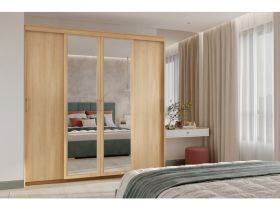 Шкаф-купе Тебар 4-220x230 Дуб Барбера 2 зеркала