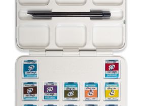 Набор акварельных красок Van Gogh "Нижний Новгород" 12 цв кювета + кисть пластиковый короб