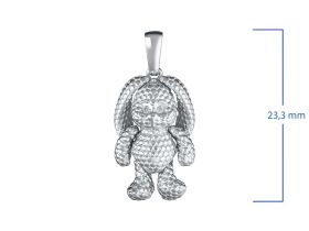 Классическая подвеска из серебра э0612пд05220105_white