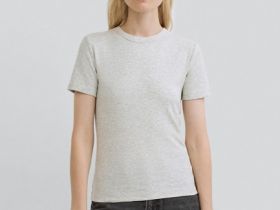 Футболка в рубчик, Серый