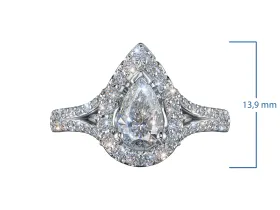 Классическое кольцо из белого золота э4712кц08220602_white