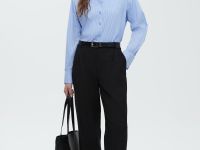 Укороченные брюки широкого кроя