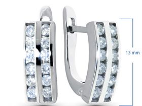 Серьги из белого золота с бриллиантами э0901сг02130300