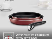 Набор сковород Tefal Ingenio RED 5 3 предмета 24/28 см 04175820