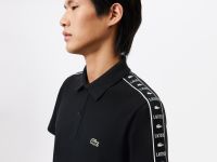 Мужское поло Lacoste с контрастной полосой