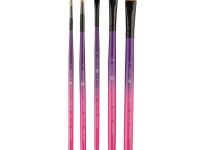 Набор кистей синтетика Decola №6, 5 шт (№ 1, 5 круглая, короткая ручка; № 6, 10, 14 овальная, коротк