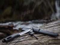 Нож с фиксированным лезвием Morakniv Companion Spark Black, сталь Sandvik 12C27, рукоять резина/пластик