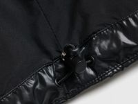 Короткий пуховик с натуральным пухом, Черный