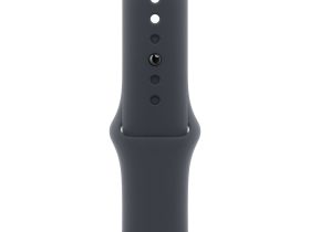 Умные часы Apple Watch SE (2025) 44 мм алюминиевый корпус «Полночь», с чёрным спортивным ремешком