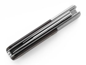 Складной нож + открывалка LionSteel Barlow Roundhead, сталь M390, рукоять титан/эбеновое дерево