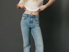 Джемпер поло из ажурной пряжи, Белый