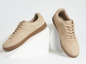 Кеды из натуральной замши, Бежевый