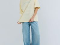 Футболка оверсайз с принтом, Желтый