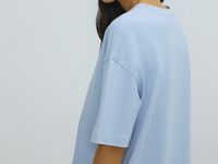 Футболка с 3D-вышивкой, Голубой