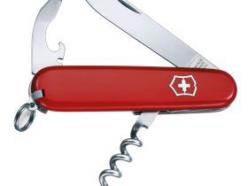 Нож перочинный Victorinox Waiter, сталь X55CrMo14, рукоять Cellidor®, красный, 9 функций, 84мм