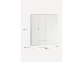 Распашной шкаф Стелла 4.1-180x200 Белый