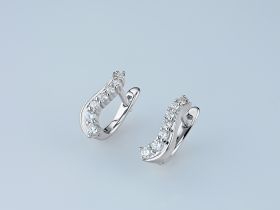 Серьги из белого золота с бриллиантами э4701сг07210007