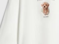 Лонгслив с принтом для девочек, Белый